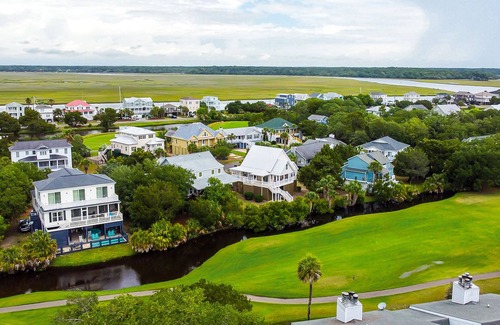 Ocean Ridge Condo | Top-floor villa with fairway views - central AC, private W/D, WiFi - Dogs OK