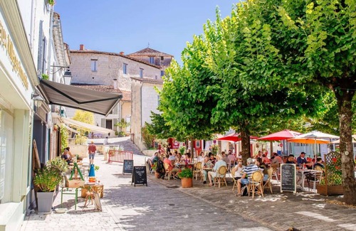 Aubeterre-sur-Dronne House | Townhouse with garden access! Barque Fleurie and its 60s decor