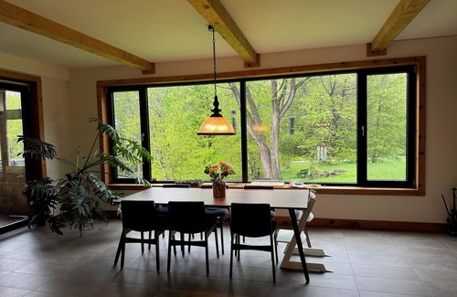 Eastman House | Tranquil and luminous forest retreat with swimming pond and spa!
