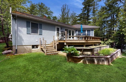 Mount Desert House | Tranquil lakefront cottage with a private dock, deck, grill, and WiFi