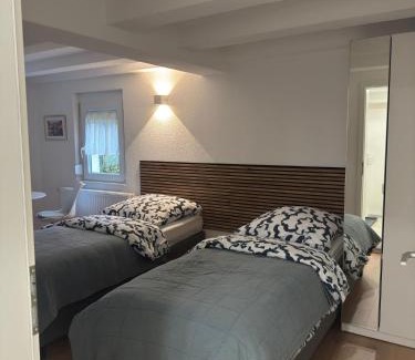 Aldingen Apartment | Traumhaft modernes Zimmer mit Doppelbett,Gemeinschaftsbad und WC in 78554 Aldingen
