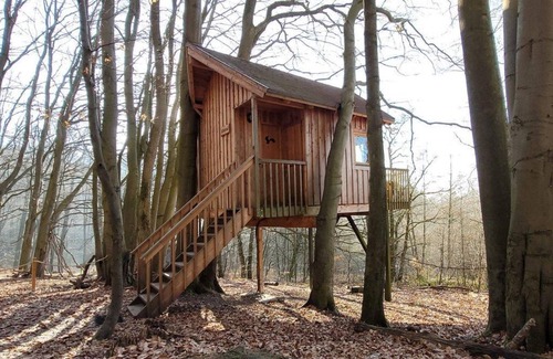 Solling Apartment | Tree house Ahletal, living/bedroom - Baumhaushotel Solling