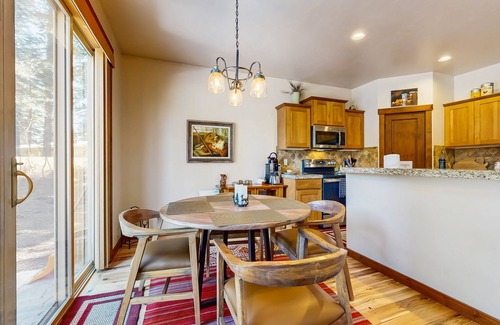 McCall House | Tree-lined home with forest views & wood stove - right on the golf course