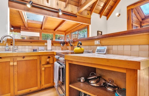 Guerneville House | TreeFort~Bright & Inviting Forest Cabin! Smarthome! EV Charger!HtTb,Decks,Pup