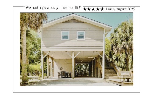 Edisto Island House | Treehouse Cottage - 3 Minute Beach Walk! ~ 3BR/3BA - Privacy Among Historic Oaks