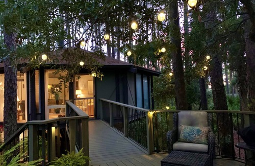 Sea Pines Cottage | Treehouse in Forest by the SeanWalk to Harbourtown