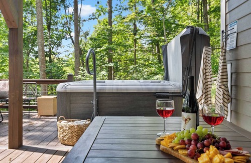 Asheville House | Treetop Escape A-Frame Chalet Sauna Game Room