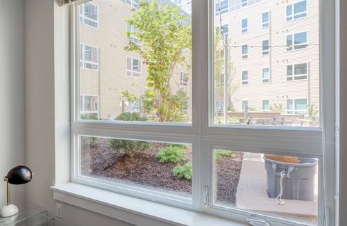 St. Elizabeth's Apartment | Trendy Brighton 1BR w/W/D, Gym, near T, Shops + Dining, by Blueground