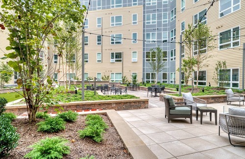 St. Elizabeth's Apartment | Trendy Brighton Studio w/W/D, Gym, near T, Shops + Dining, by Blueground