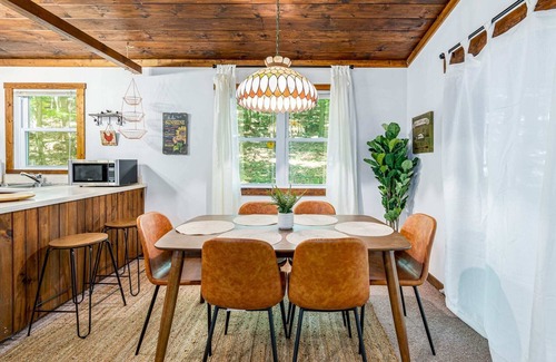 Great Cacapon Cabin | Tucked Away w/Hot Tub, Fire Pit, Deck & WiFi