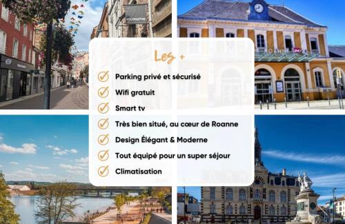 Roanne Apartment | Tulipe Roanne centre-ville - Parking & Clim