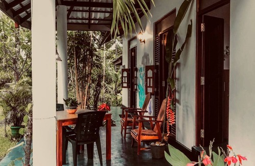 Unawatuna Villa | Two separate bedrooms with attached bathrooms,kitchen and living roomnn