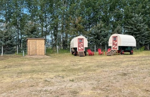 Tetonia House | Two Sheep Wagons ⁓Teton Views⁓Glamping at its best