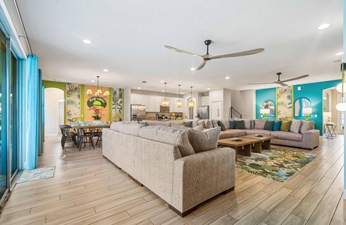 Loughman House | Under the Sea Bedroom, Tropical Game Room, Theater, Pool Table + Card Table: Key Lime Cove