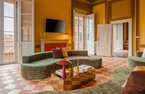 Historic Center Apartment | Unique Bologna Penthouse with Frescoes and Charm