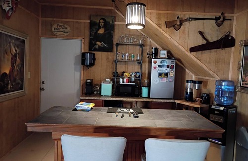 Langley House | Unique Hangar & RV Experience with paddock and shelter for Horses