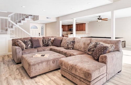 Channel Islands House | Unique & sleek dog-friendly two-level home w/water views, pool table & dock