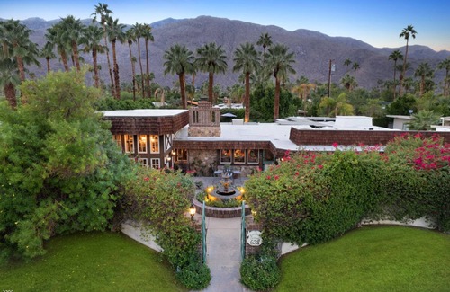 Warm Sands House | Unique Tudor-Style Home on Manicured Grounds Near Downtown Palm Springs