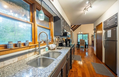 Franklin Ski Chalet | Unique Waterfall Chalet, Decks Over Huge Waterfall in the Nantahala! Pets OK!