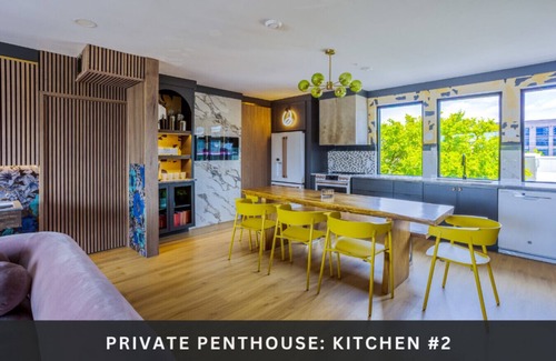 East Cesar Chavez House | Units 4+5 Inn Cahoots: 8BR/22Bed - Pool, Roofdeck, Garden Bars, Walk To Everything!
