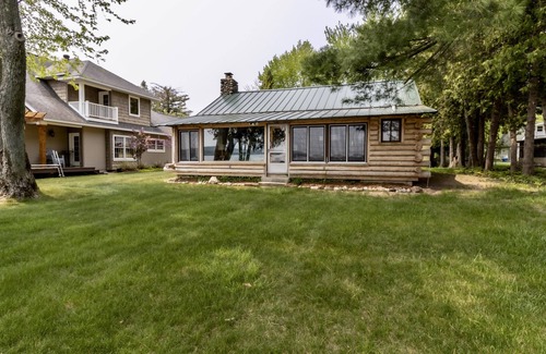 Cedar Cabin | Up North Log Cottage at Memo's Treasure With Private Lake Leelanau Waterfront
