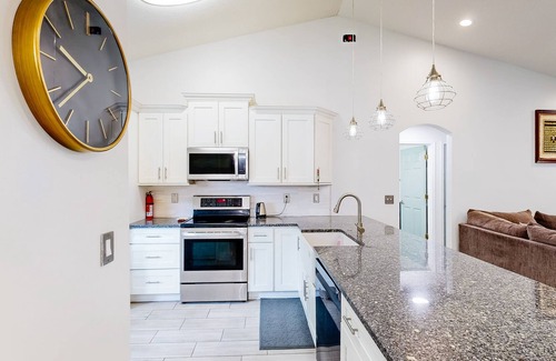 Doctors Inlet House | Updated home with patio, grill, wood-burning fireplace, central AC, & internet