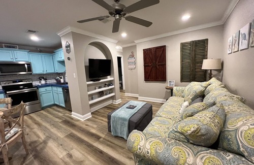 Gulf Shores Condo | Updated & pet friendly. Short stroll to west beach. Located at crosswalk.