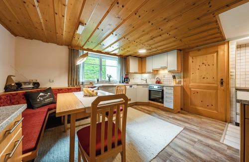 Sankt Gallenkirch Apartment | Vacation apartment with the charm of the Montafon. Terrace with a view of the mountains
