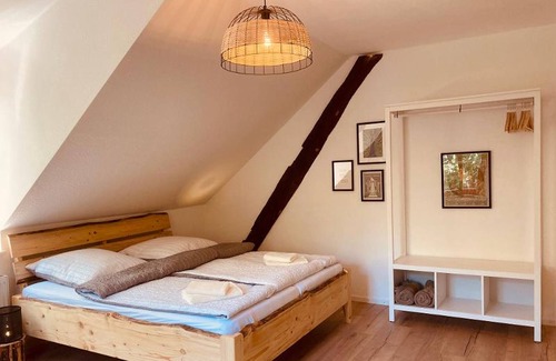 Hofgeismar Apartment | Vacation apartment with fireplace oak 125sqm, 4 bedrooms, max. for 10 persons