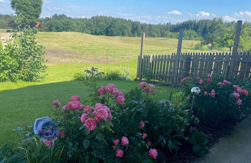Breitbrunn a. Chiemsee Apartment | Vacation apartment for 2-6 persons, 70 sqm, 2 bedrooms, large living room, balcony. South-facing balcony
