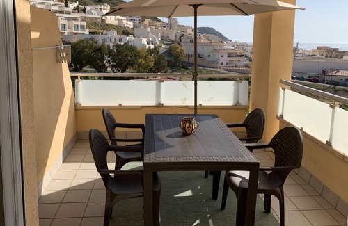 Carboneras House | Vacation Home 'Atico Av Almeria' with Sea View, Pool, Private Terrace