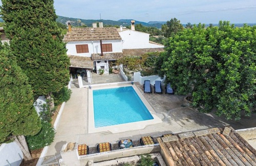 Campanet House | Vacation Home Sarola with Sea & Mountain View, Pool, Wi-Fi, A/C, Garden & Terrace; Parking Available