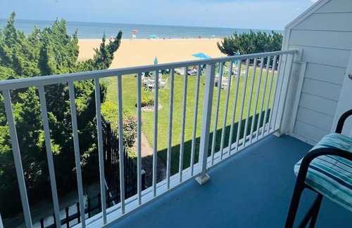 Northeast Virginia Beach Condo | VB Oceanfront Condo at Boardwalk. See Dolphins from Balcony. Steps to Beach+Pool