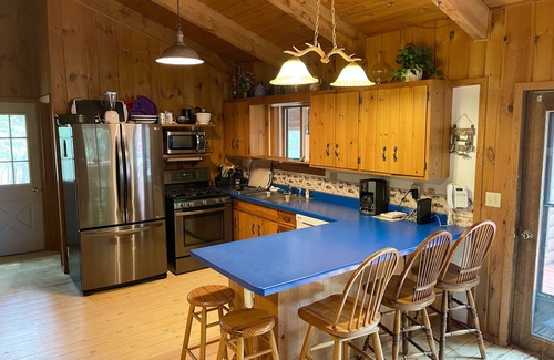 Hazelhurst House | Very Private - Half Log Lakefront Home - Sand Beach - Deck
