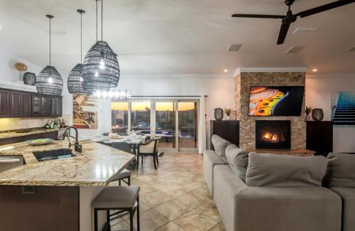 Lake Havasu City House | VIEWS! Luxury Lake Home W/Pool, Spa & Fire Pit!