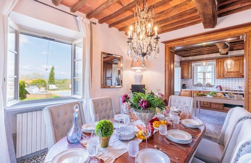 SantʼAndrea di Compito Villa | Villa Aperitivo, Romantic and Panoramic Stone Farmhouse with Private Swimming Pool on the Hills of Lucca close to Lucca, Pisa and the Compitese area