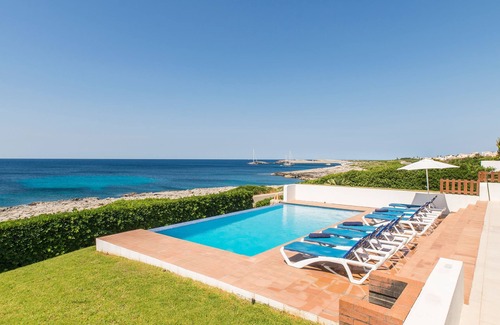 Sant Lluis Villa | Villa 'Arcola' with Sea View, Wi-Fi and Air Conditioning