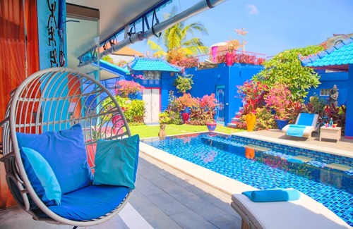 Drupadi Villa | Villa Artistic, Luxury with swimming pool surrounded by 3 suites 5 minutes from the beach