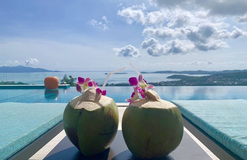 Bophut Villa | Villa Bella (5 Beds4rooms All Sea View, BIG Infinity Salted Pool)