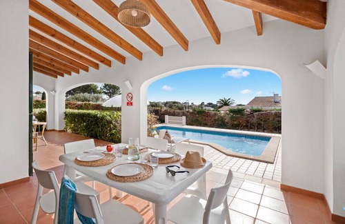Sant Lluis Villa | Villa Bini Delfi, private pool & Full AC- Menorca