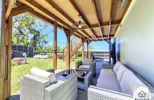 Saint-Leu Villa | Villa Bleu Camaïeu* – with swimming pool and sea view – Saint-Leu
