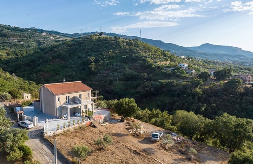 Sant'Agata di Militello Villa | Villa 'Blu' with Sea View, Private Terrace and Air Conditioning