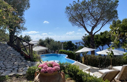 Anacapri Villa | Villa Emma sunset view pool, vegetable garden and it's like being in a fairytail