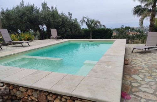 Castellammare del Golfo Villa | Villa Marianninswimming pool with hot tub in private garden