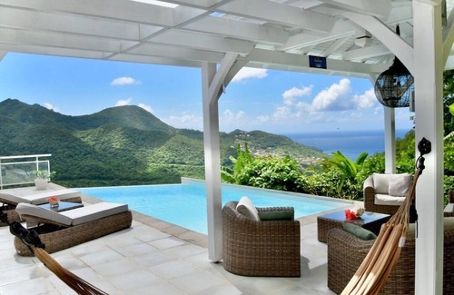 Les Anses-d'Arlets Villa | Villa Mapou - 2 swimming pools - sleeps 13 - sea view - Les Anses d'Arlet