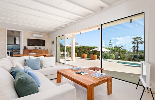 Sant Lluis Villa | Villa 'Mariposa' with Sea View, Wi-Fi and Air Conditioning