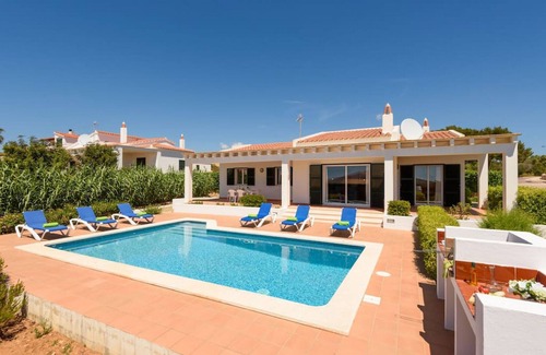 Sant Lluis Villa | Villa Rose. Private swimming pool. Free AC & Wifi