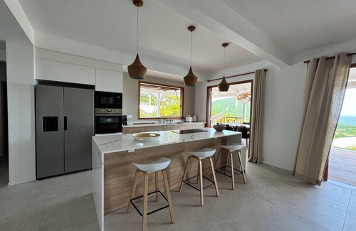 Deshaies Villa | Villa Ti Piou, vue mer Grande Anse de Deshaies