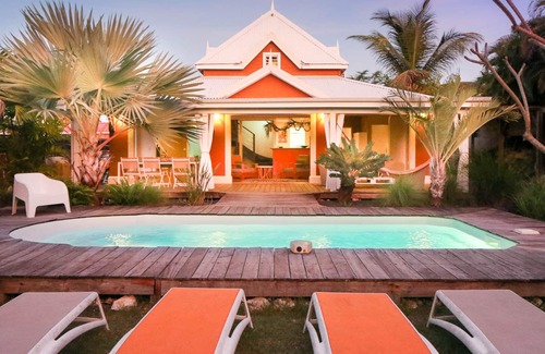 Anse des Rochers Villa | Villa TIKI REVA with private pool and garden #Louisiana Park St-François ⭐