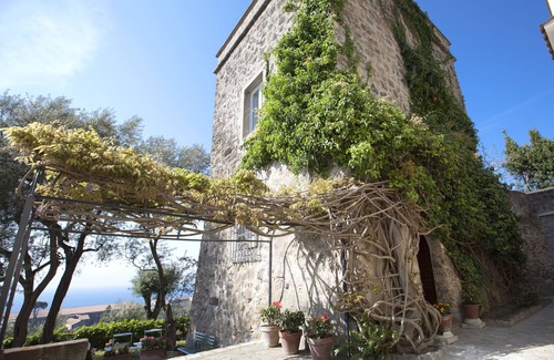 Massa Lubrense Villa | Villa with Saracen Tower and swimming pool sea view near Sorrento